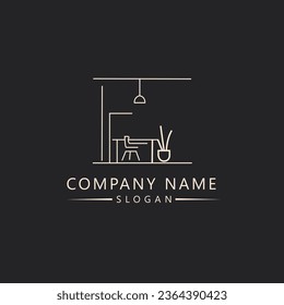 Simple minimalist interior logo design 