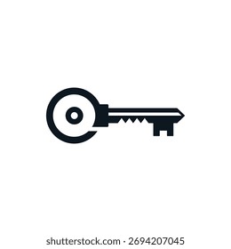 Design simples e minimalista de ícones de chaves, um símbolo universal de acesso, segurança e possibilidades de desbloqueio