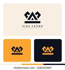 diseño simple de logotipo de la corona king minimalista