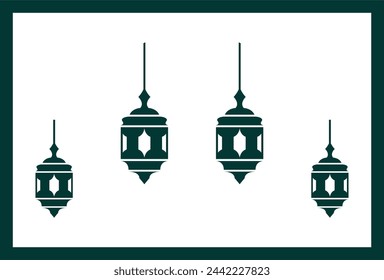 Simple and minimalist lantern vector element, can be used for various design element purposes, especially designs with Ramadan theme.