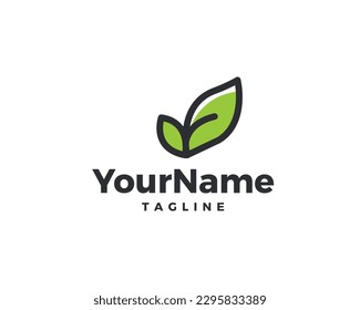 Simple and minimalist leaf based naturel logo design for Health, Boutique, and Spa business.