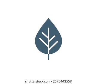 Simple, minimalist leaf icon. Perfect for ecofriendly branding, naturethemed designs, or app interfaces. Clean lines and a muted color palette ensure versatility.