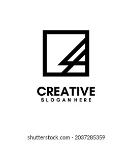Simple Minimalist Letter AA Logo Design Concept