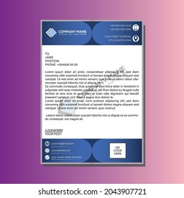 Simple, minimalist letter head for your business