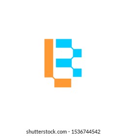 Simple Minimalist Letter Lb Logo