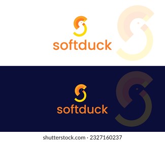 Simple and Minimalist Letter s with duck logo design