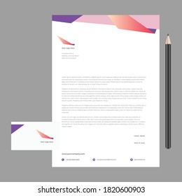 plantilla de diseño simple minimalista de membrete