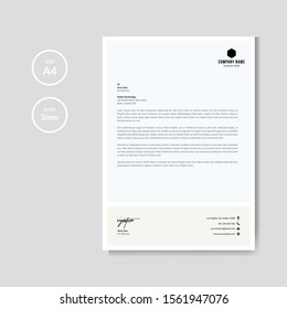 Simple and minimalist letterhead layout template vector