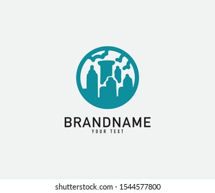 simple minimalist line logo isolated on white background creative vector illustration.