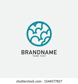 simple minimalist line logo isolated on white background creative vector illustration.