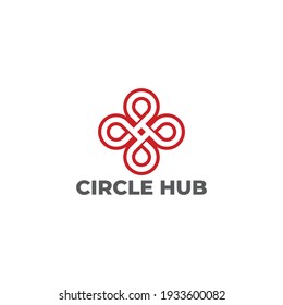 simple and minimalist logo circle hub for your business