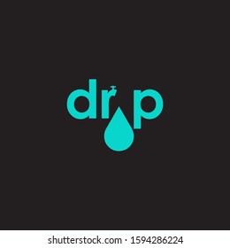 Simple minimalist logo design for drinking water companies