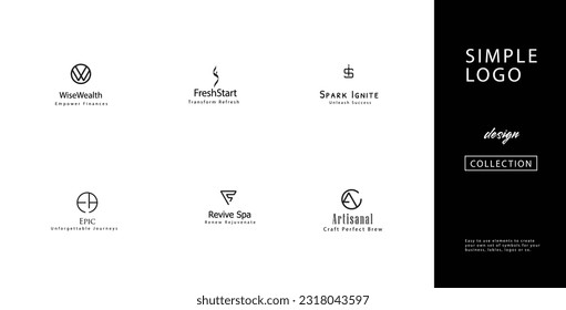 Simple, Minimalist Logo Design Hand Drawn Original Symbols and Signs for Business Branding  Vector Logo Pack and Logo Set