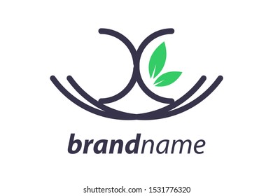 Simple and Minimalist logo design Initial X in nest.