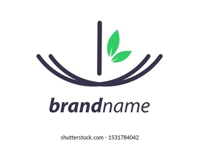 Simple and Minimalist logo design Initial I in nest.