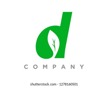 Simple and Minimalist logo design leaf font  initial.