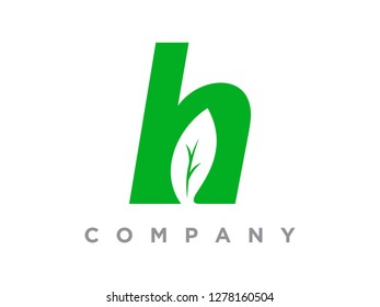 Simple and Minimalist logo design leaf font  initial.