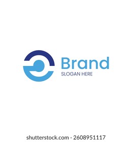 simple and minimalist logo design, a logo with letter o and circle for business