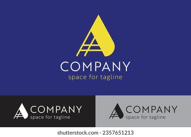 Simple minimalist logo of double A symbol for business and company