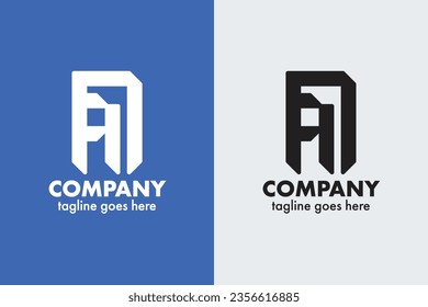 Simple minimalist logo of letter A symbol for business and company