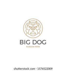 Simple minimalist and luxury pitbull logo