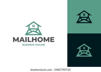 Vector de logotipo simple y minimalista de mail house