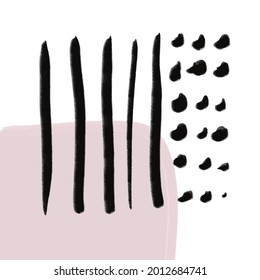 Simple minimalist modern abstract hand-drawn original art for interior design. postcards, posters, and other design purposes. Vector printable clipart
