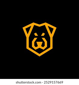 simple minimalist modern outline black and white bold line pig or boar head logo vector illustration