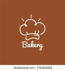 simple minimalist mono line bakery logo