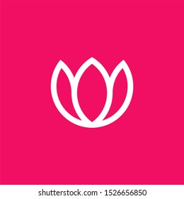 simple minimalist monogram lotus logo 