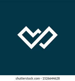 simple minimalist monogram w logo