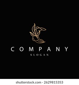 simple minimalist moon logo design with elegant line concept as a symbol illustration template for a product and business brand