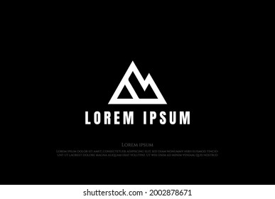 Simple Minimalist Mountain Icon Symbol for Sport Apparel Logo Design Vector