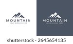 simple minimalist mountain logo design