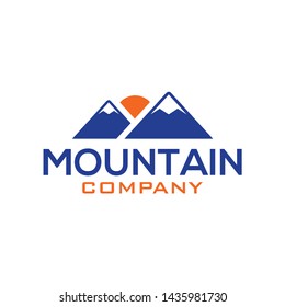 Simple and minimalist mountain logo design inspiration template