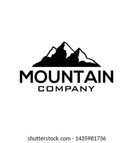 Simple Minimalist Mountain Logo Design Inspiration Stock Vector ...