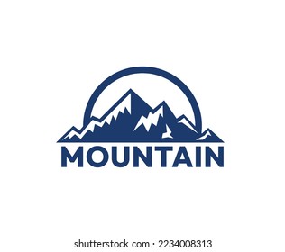 Plantilla de diseño de logotipo de montaña simple y minimalista