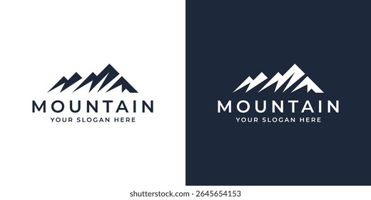 Diseño minimalista simple del logotipo de la montaña
