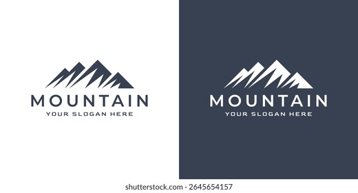 design de logotipo de montanha minimalista simples