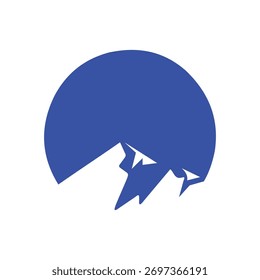 einfaches und minimalistisches Gebirgslogo