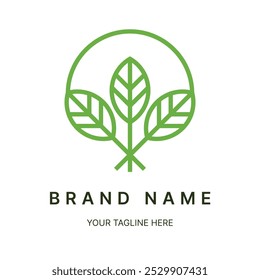 Simple minimalist nature logo, modern line art nature logo, minimalist outline nature logo