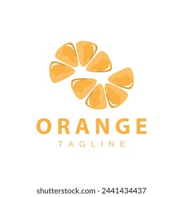 Plantilla de ilustración de bebida de fruta de naranja fresca de diseño de planta de jardín de logotipo de naranja simple minimalista