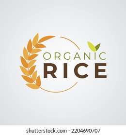 simple minimalist organic rice grain logo