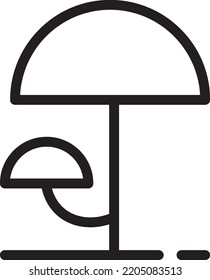 Vector de árbol de contorno minimalista simple