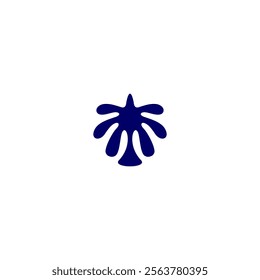 simple minimalist palm tree logo blue design icon design editable color