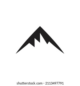 simple and minimalist peak or mountain logo design