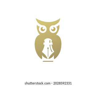 It is a simple minimalist pen owel logo design for all uses