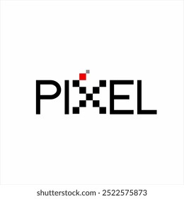 Simple Diseño gráfico minimalista del logotipo del texto del píxel.