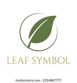 Hoja de planta simple minimalista para la naturaleza Entorno de jardín Vector de diseño