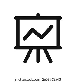 Simples Minimalista Apresentação Board com Crescente Forma do Gráfico Ícone